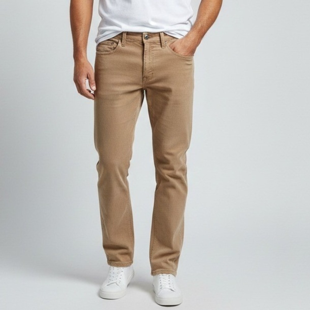 Rustic Dime Mens Khaki Straight Leg Chinos Pants Casual Dress Size‎ 36